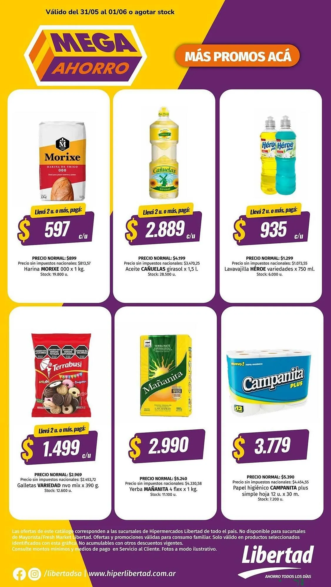 Ofertas de Catálogo Hipermercado Libertad 31 de mayo al 1 de junio 2025 - Página 1 del catálogo