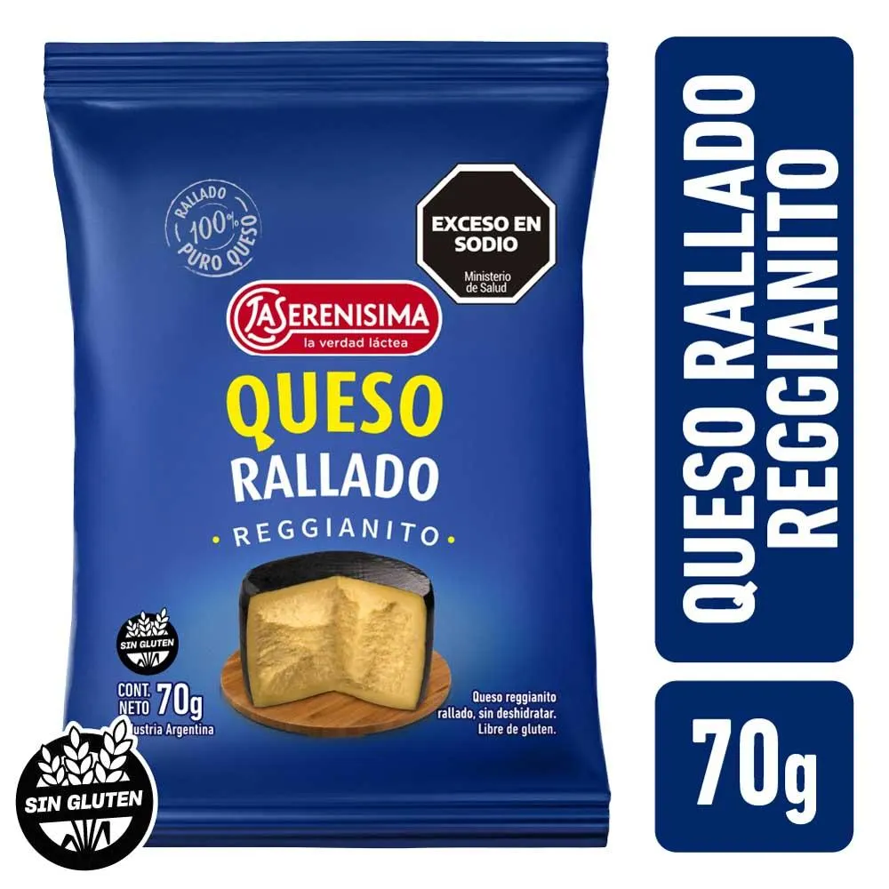 Queso Reggianito Rallado La Serenisima 70 Gr.