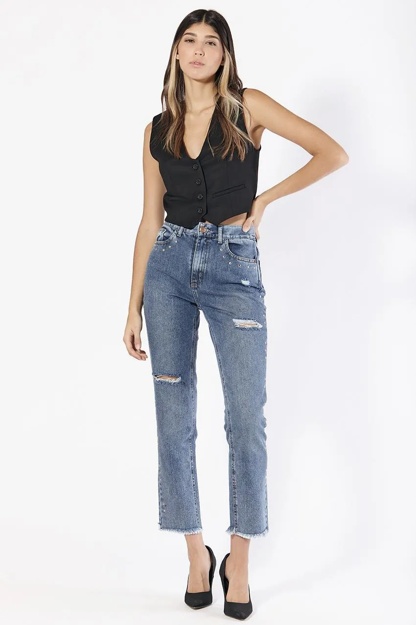 Boyfriend Clasico Tachas