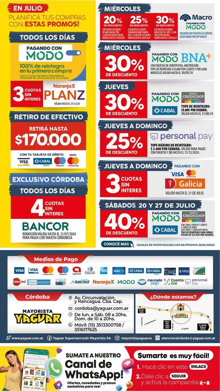 Ofertas de Catálogo Supermercados Yaguar Córdoba 22 de julio al 28 de julio 2024 - Página 20 del catálogo