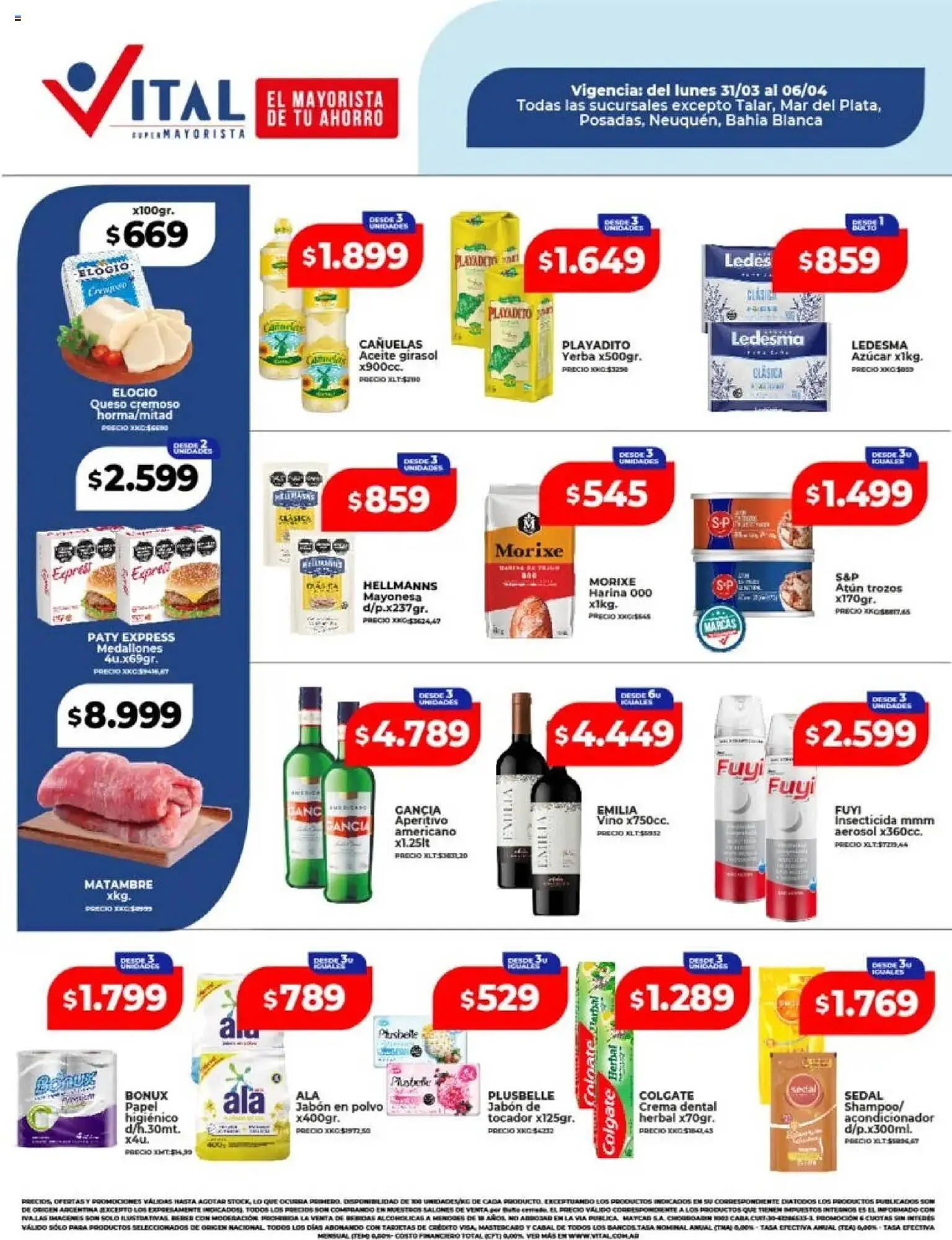 Ofertas de Catálogo Supermayorista Vital 31 de marzo al 6 de abril 2025 - Página 1 del catálogo