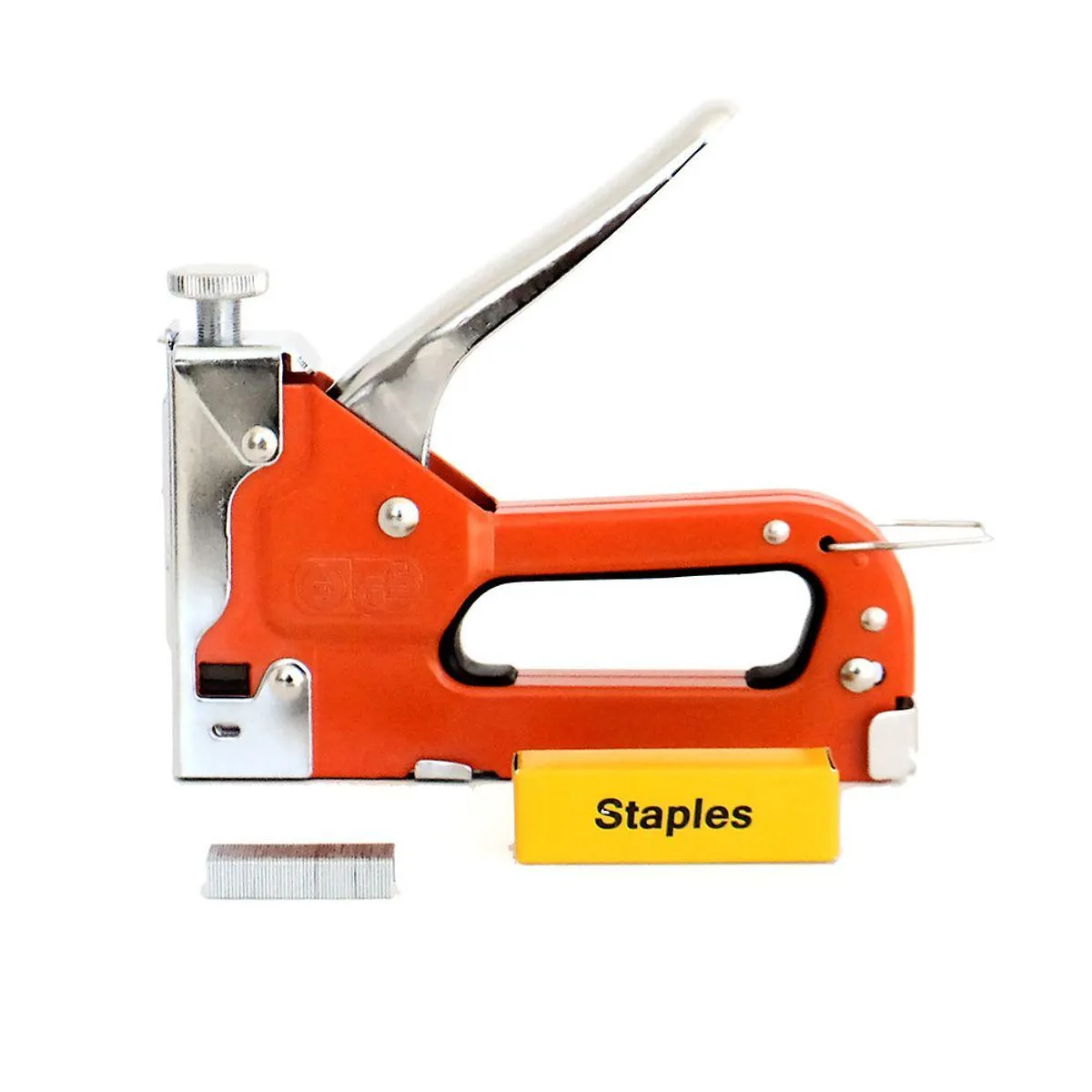 Engrampadora Manual Metal Naranja Silver Shadow