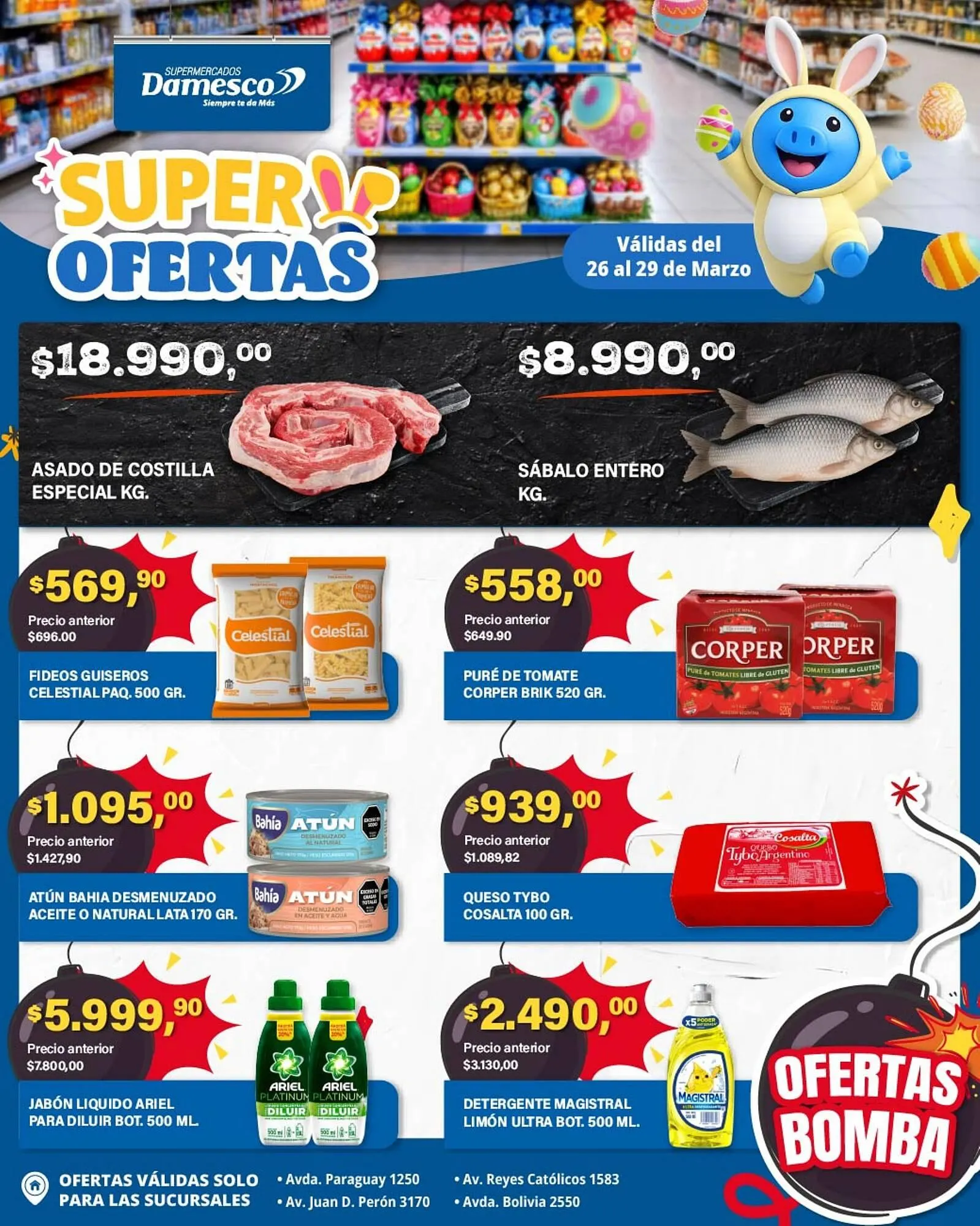 Ofertas de Catálogo Supermercados Damesco 26 de marzo al 29 de marzo 2026 - Página 1 del catálogo