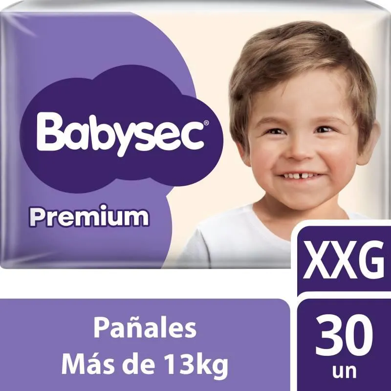Pañal XXG Híper Premium Babysec x 30 un.
