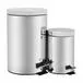 Set de 2 cestos de basura a pedal acero inoxidable 3 L y 12 L