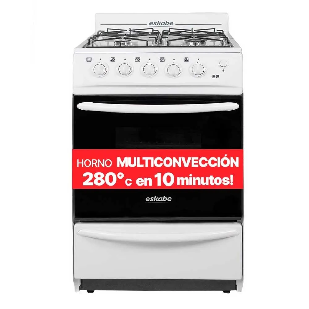 Cocina E2 Multigas 52 Cm Blanco