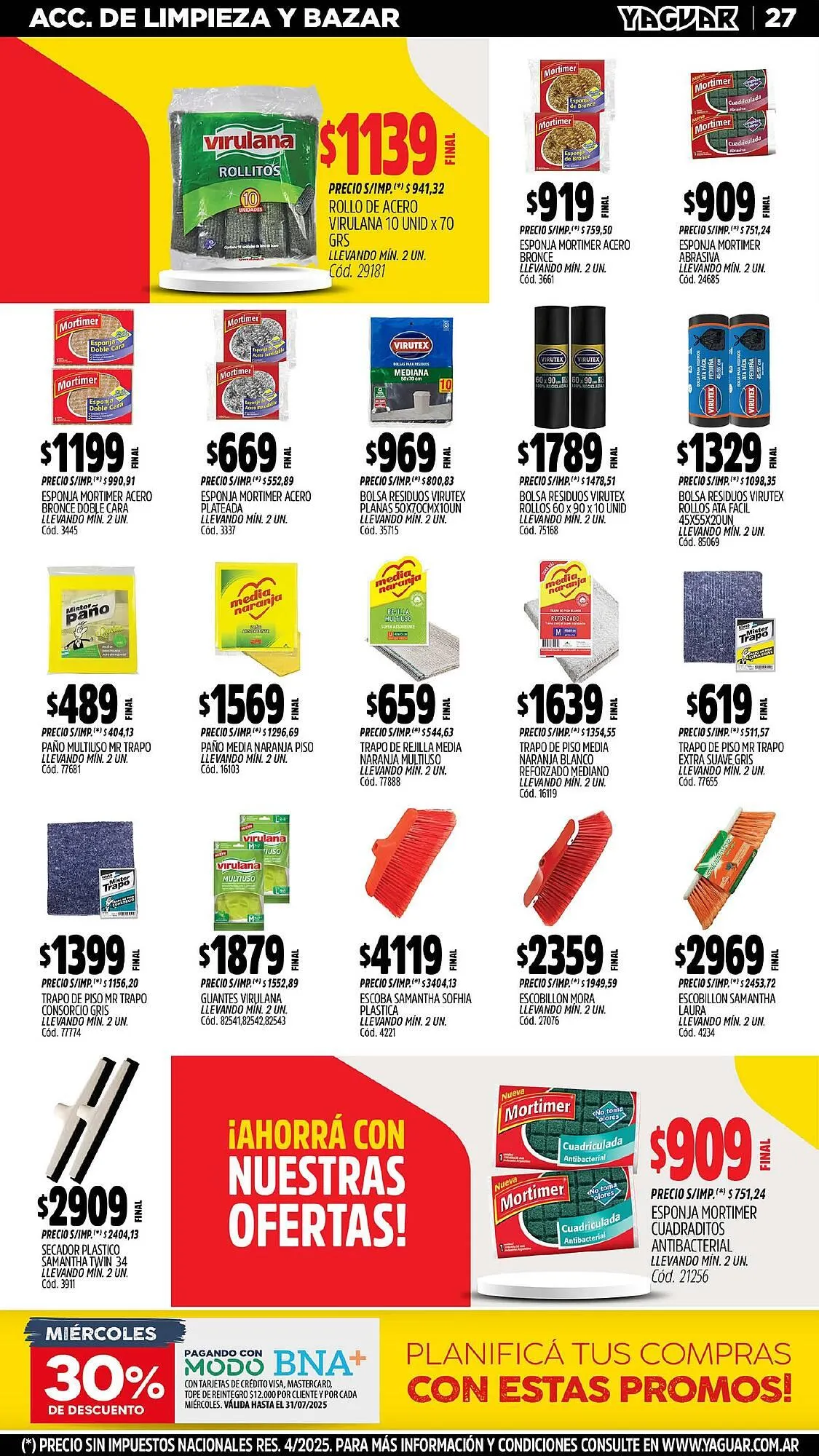 Ofertas de Catálogo Supermercados Yaguar 28 de julio al 4 de agosto 2025 - Página 29 del catálogo