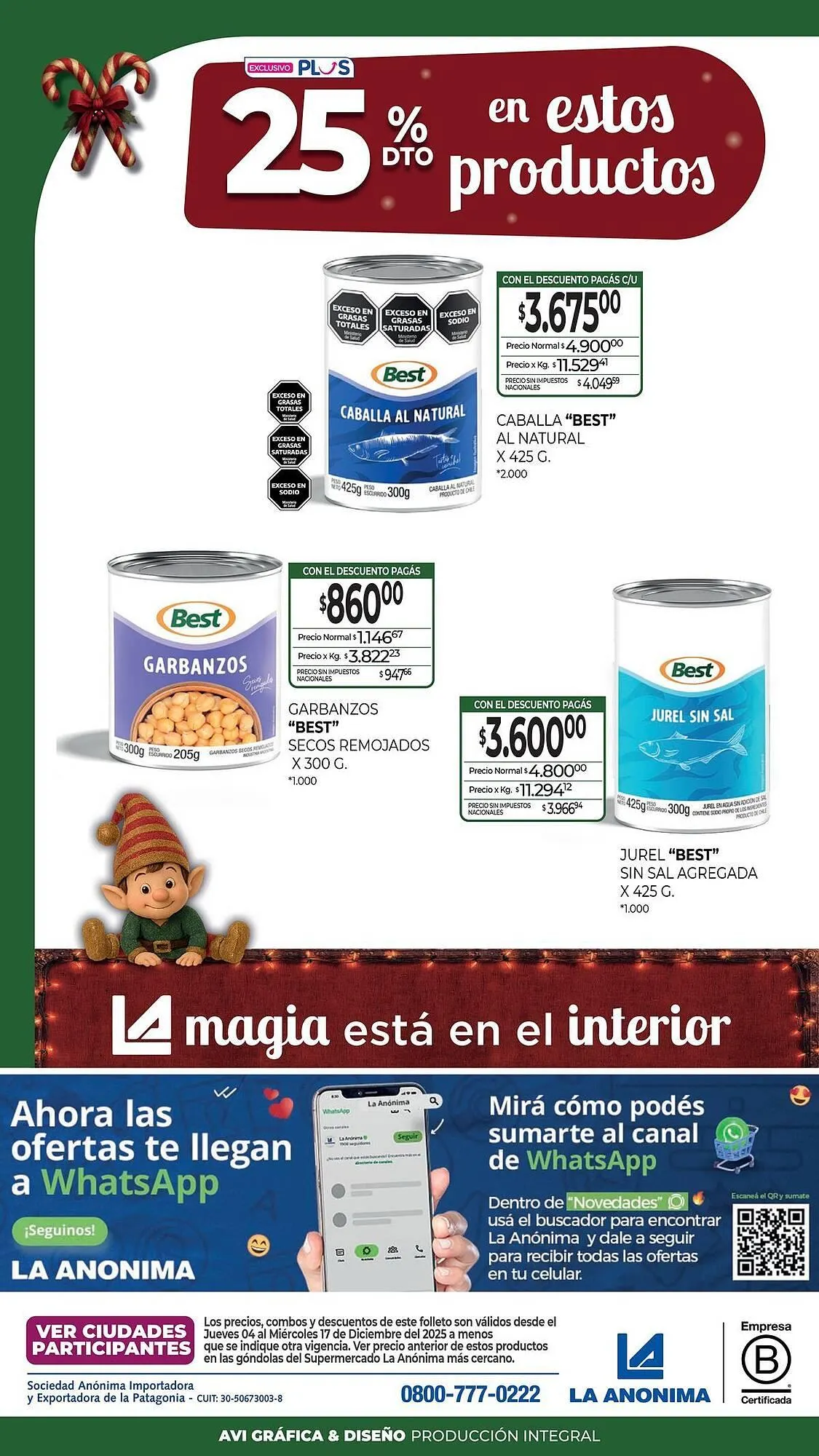 Ofertas de Catálogo La Anonima 4 de diciembre al 17 de diciembre 2025 - Página 23 del catálogo