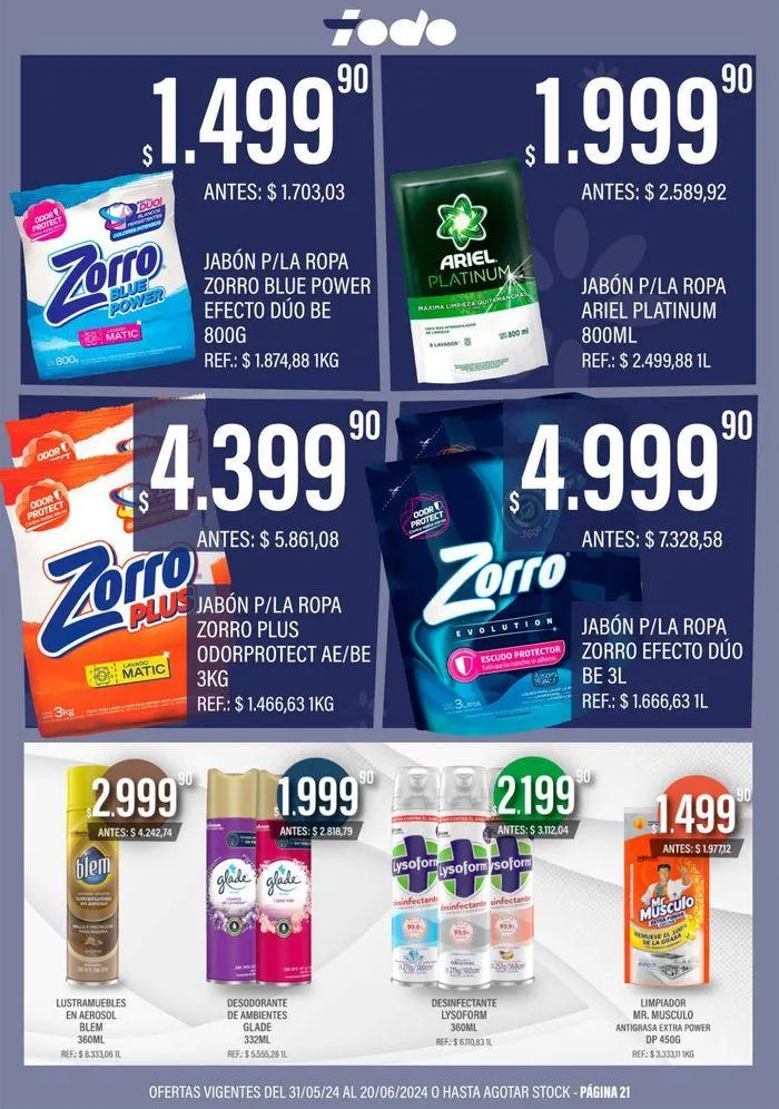 Ofertas de Catálogo Supermercados Todo 31 de mayo al 20 de junio 2024 - Página 21 del catálogo