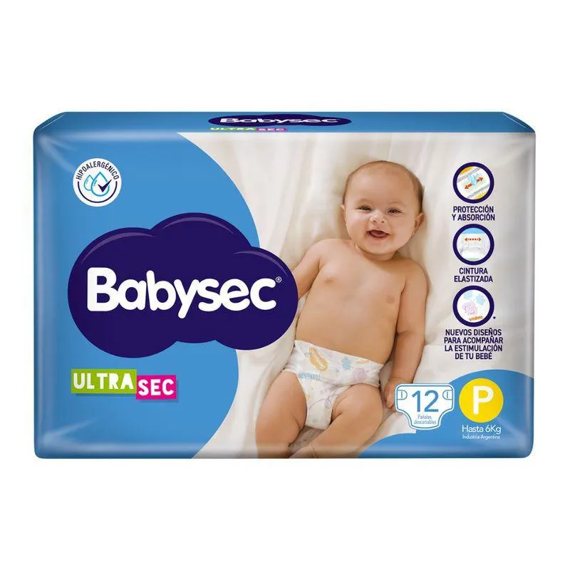 Pañal Ultra Protect Babysec P 12 Un