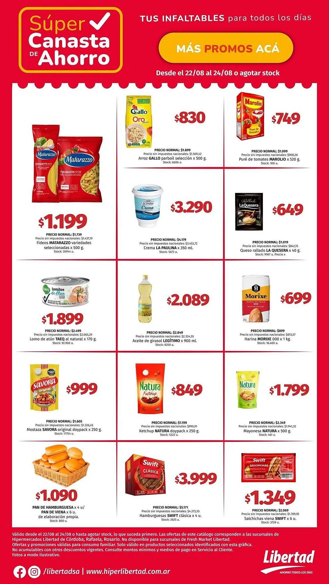 Ofertas de Catálogo Hipermercado Libertad 22 de agosto al 24 de agosto 2025 - Página 1 del catálogo