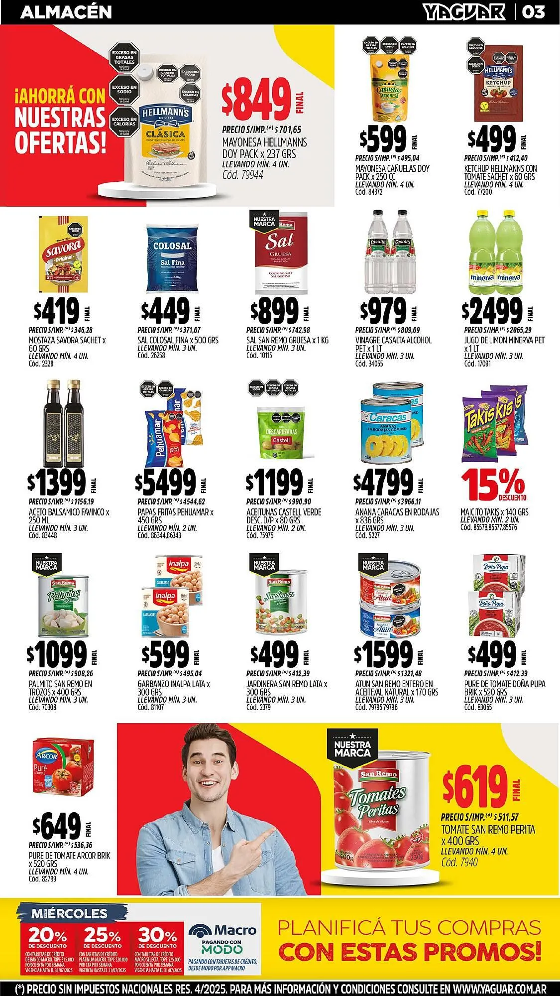 Ofertas de Catálogo Supermercados Yaguar 21 de julio al 28 de julio 2025 - Página 3 del catálogo