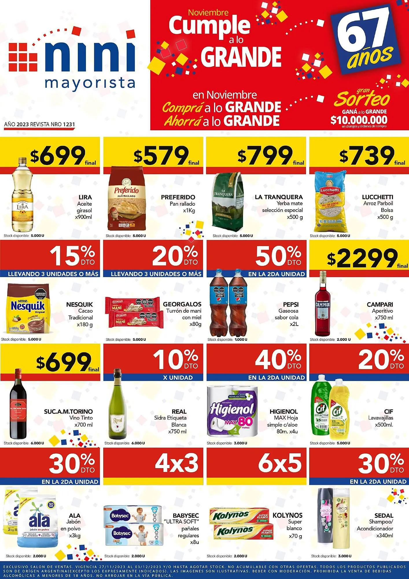 Ofertas de Catálogo Nini Mayorista 27 de noviembre al 3 de diciembre 2023 - Página 1 del catálogo