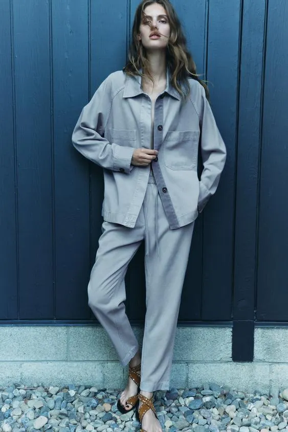 SOBRECAMISA OVERSIZE BOLSILLOS ZW COLLECTION