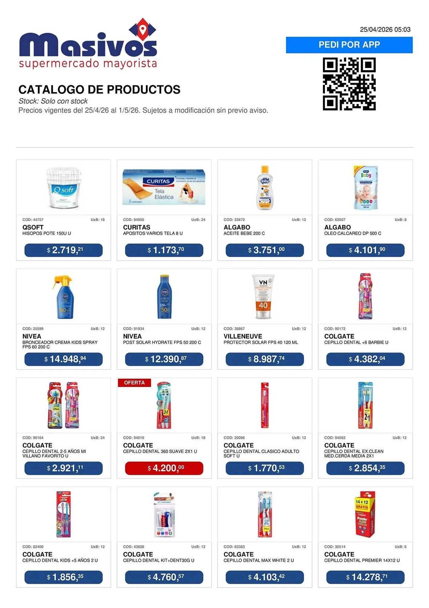 Ofertas de Catálogo Masivos 25 de abril al 1 de mayo 2026 - Página 100 del catálogo