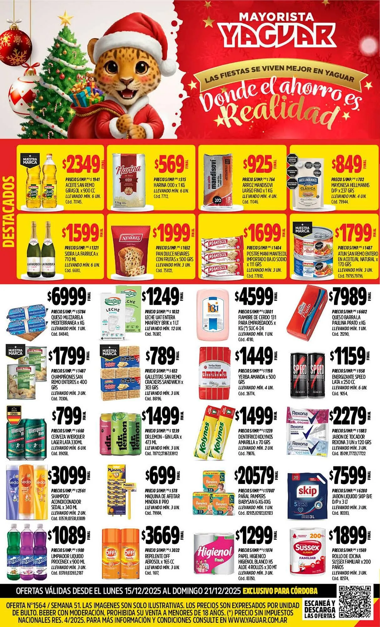 Ofertas de Catálogo Supermercados Yaguar 15 de diciembre al 21 de diciembre 2025 - Página 1 del catálogo