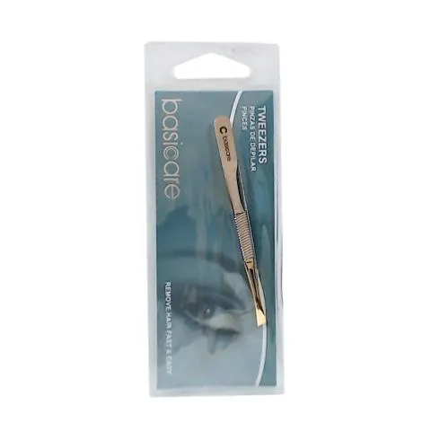 BASICARE PINZA DE DEPILAR DORADA 1003
