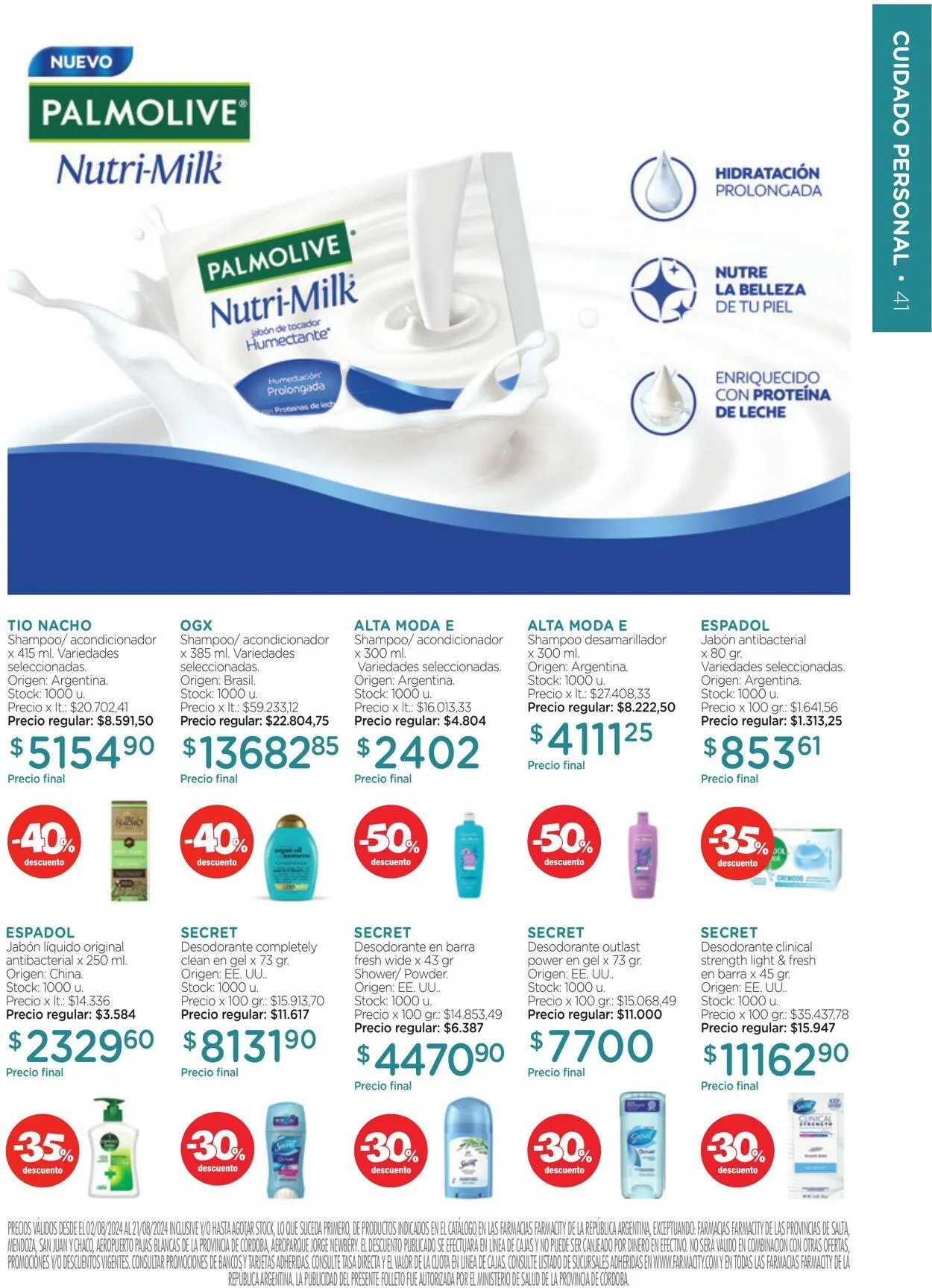 Ofertas de Farmacity 1 de agosto al 31 de agosto 2024 - Página 41 del catálogo