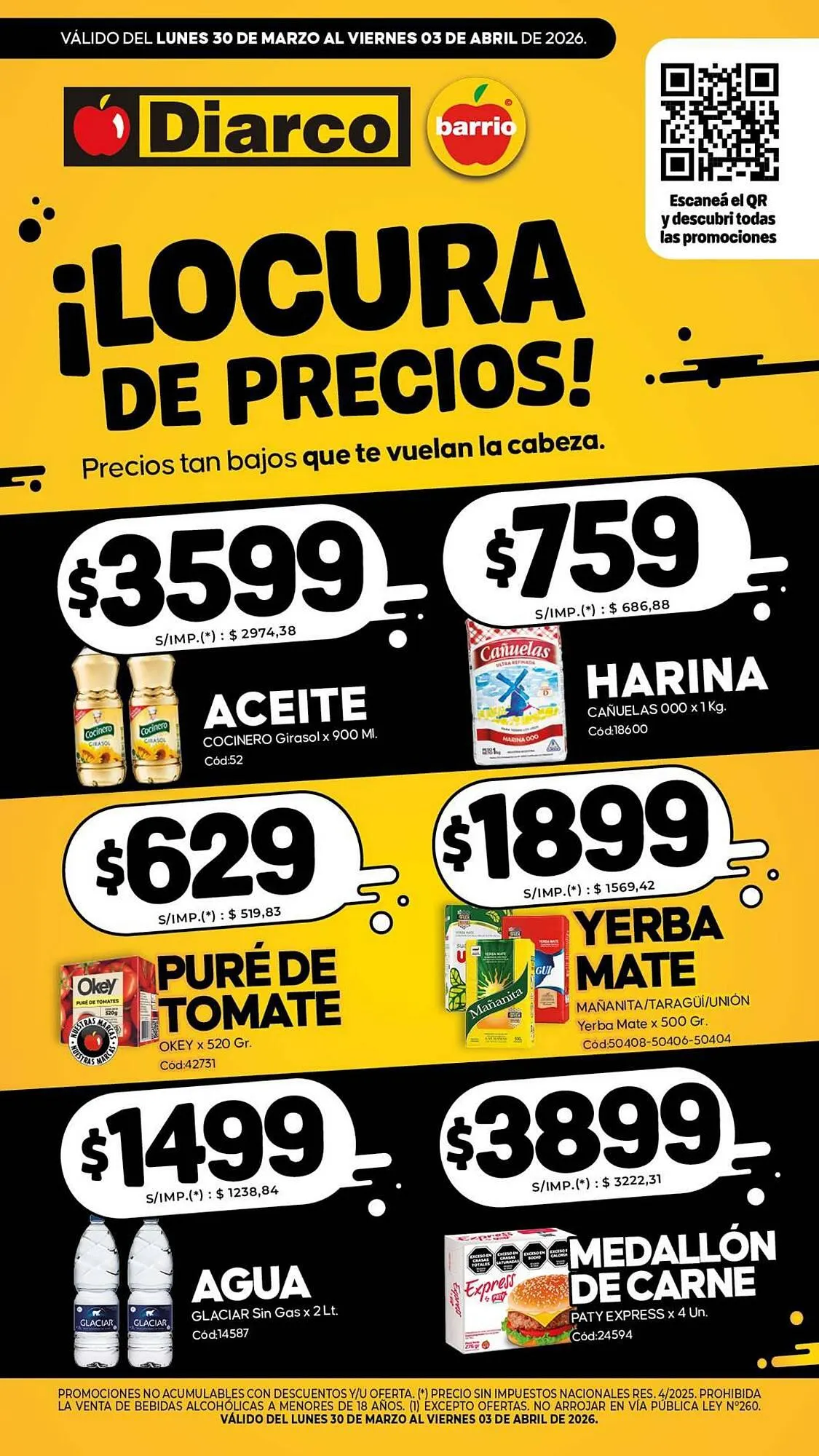 Ofertas de Catálogo Diarco 30 de marzo al 3 de abril 2026 - Página 1 del catálogo