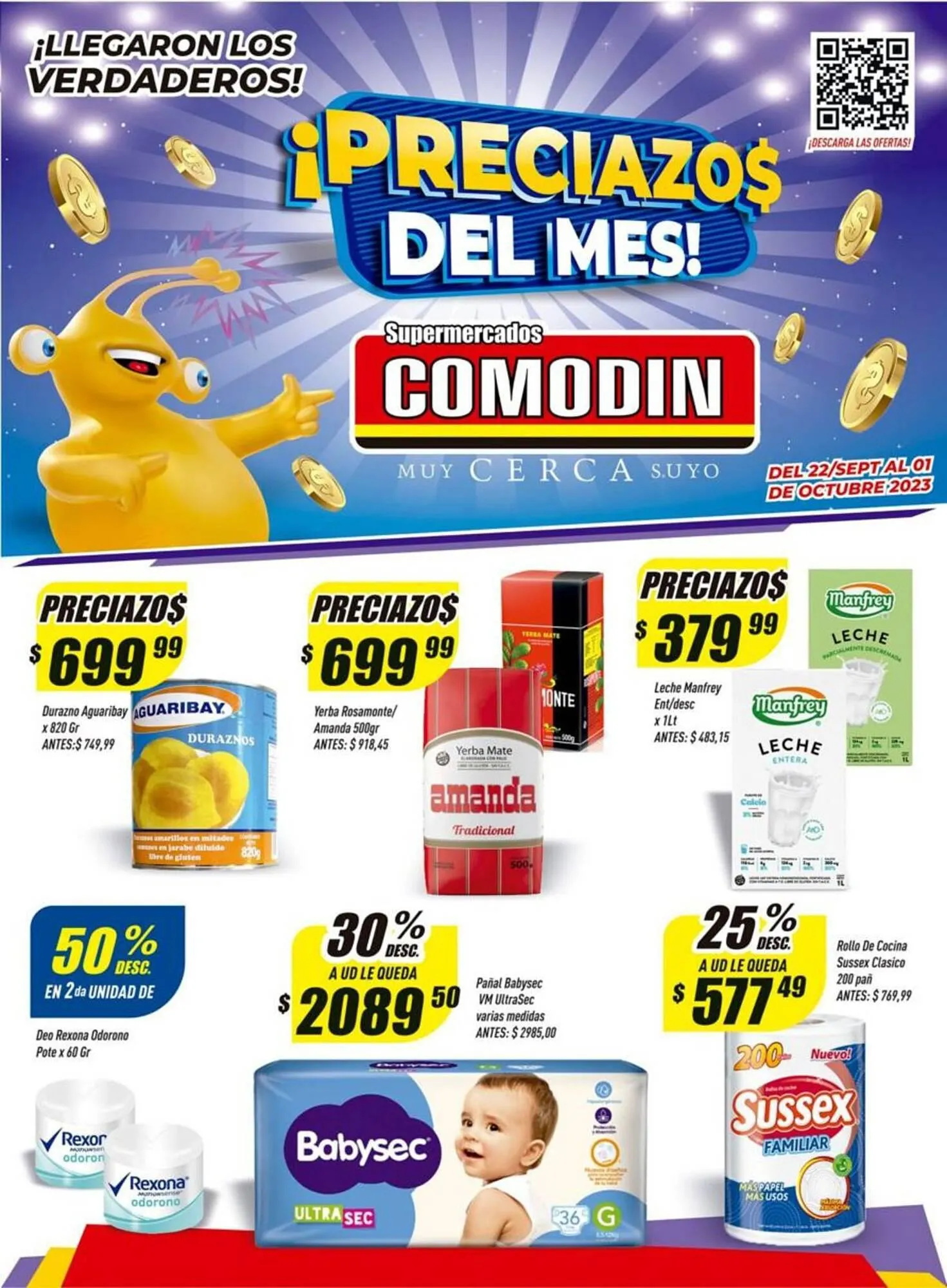 Ofertas de Catálogo Supermercados Comodin 25 de septiembre al 1 de octubre 2023 - Página 1 del catálogo