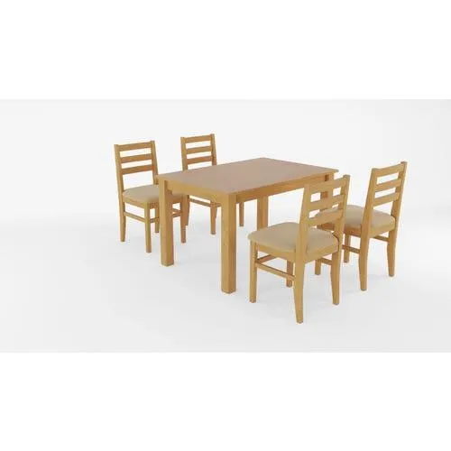 Juego de comedor Atlantico Inmacol mesa + 4 sillas castaño
