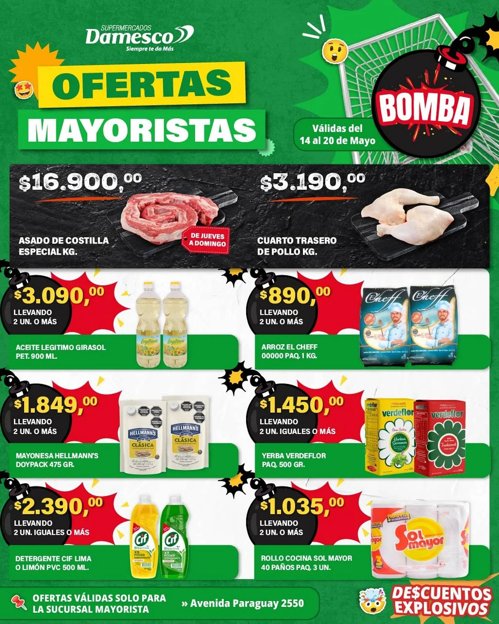 Ofertas de Catálogo Supermercados Damesco 14 de mayo al 20 de mayo 2026 - Página 1 del catálogo