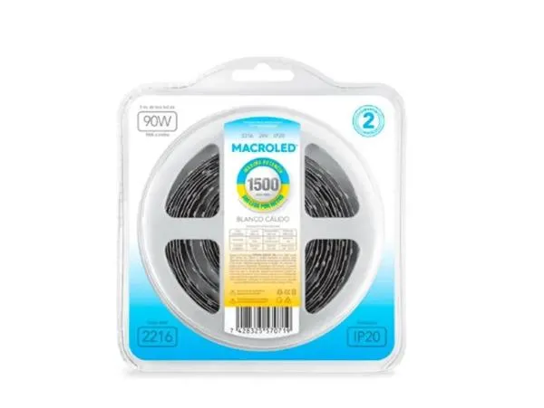 Tira Led 2216 Rollo 5 Metros 60 Led Ip20 24V Alta Potencia