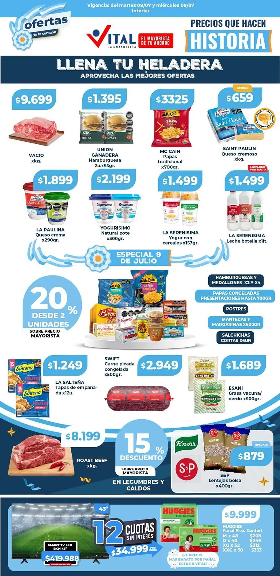 Ofertas de Catálogo Supermayorista Vital 8 de julio al 9 de julio 2025 - Página 1 del catálogo