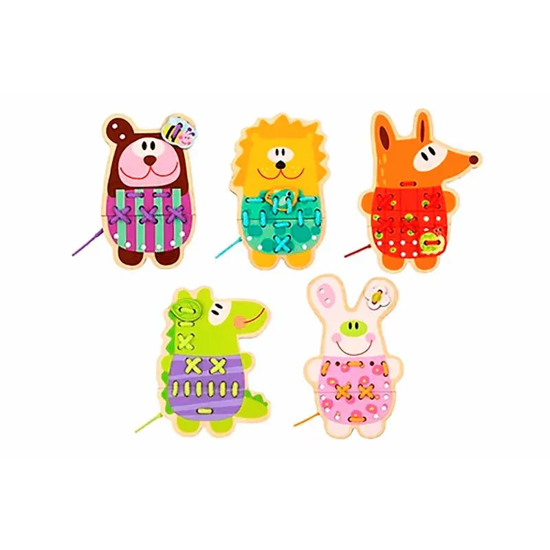 Animalitos Para Enhebrar 5 En 1 X 20 Piezas