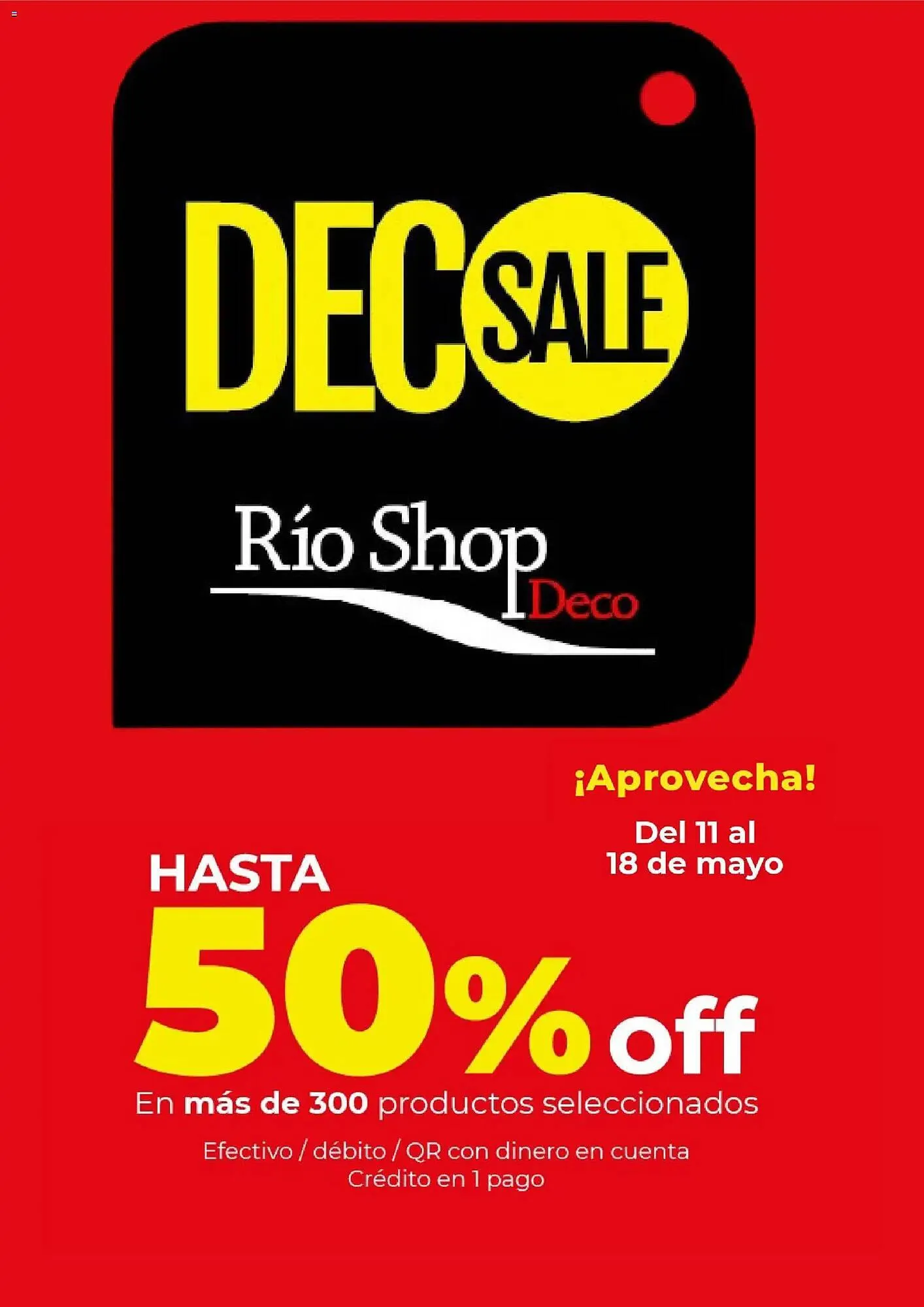 Ofertas de Catálogo Rio Shop Deco 11 de mayo al 18 de mayo 2026 - Página 1 del catálogo