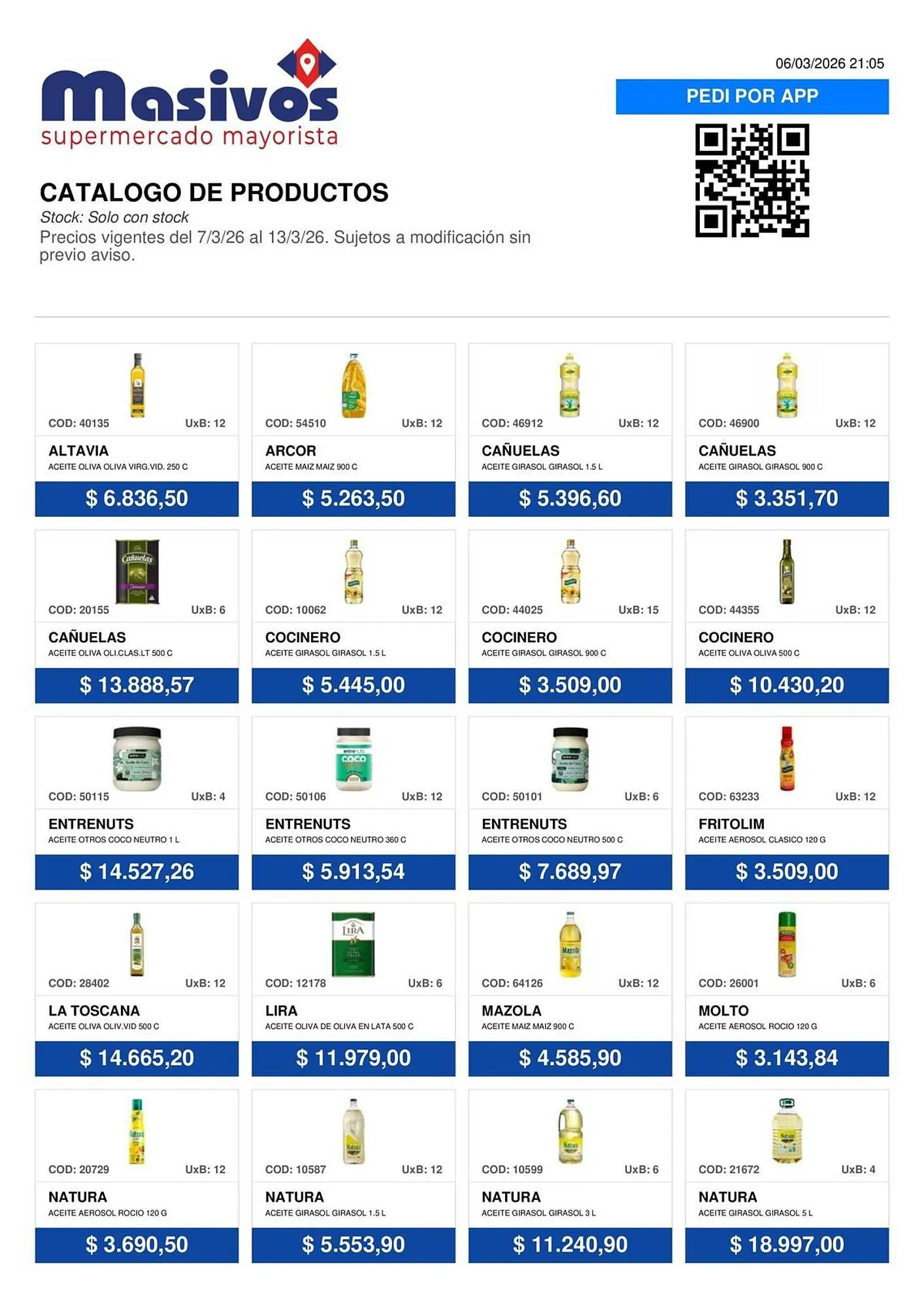 Ofertas de Catálogo Masivos 7 de marzo al 13 de marzo 2026 - Página 1 del catálogo