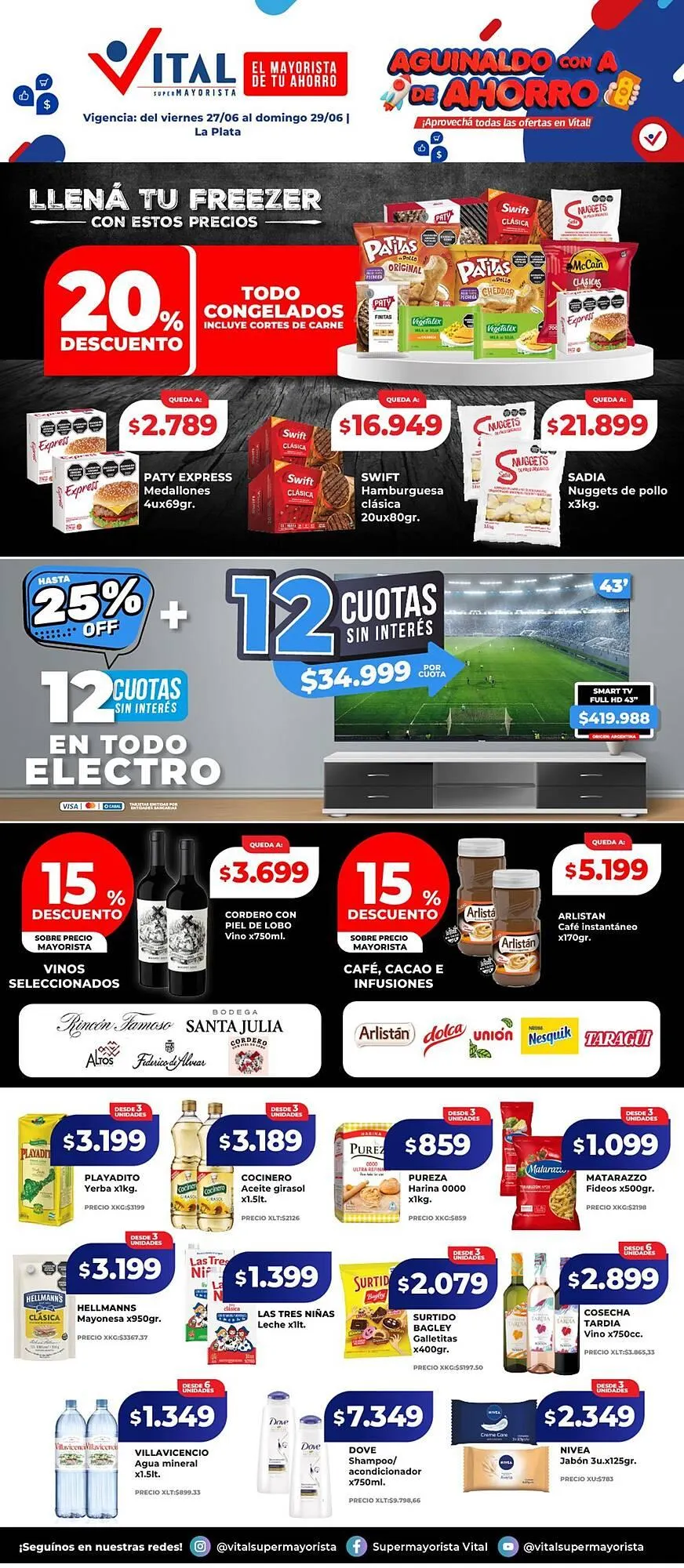 Ofertas de Catálogo Supermayorista Vital 27 de junio al 29 de junio 2025 - Página 1 del catálogo