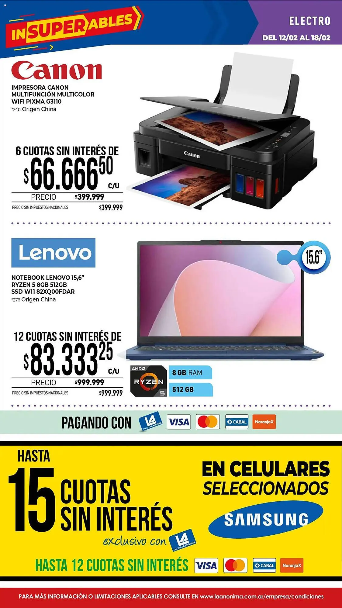Ofertas de Catálogo La Anonima 12 de febrero al 23 de febrero 2026 - Página 40 del catálogo