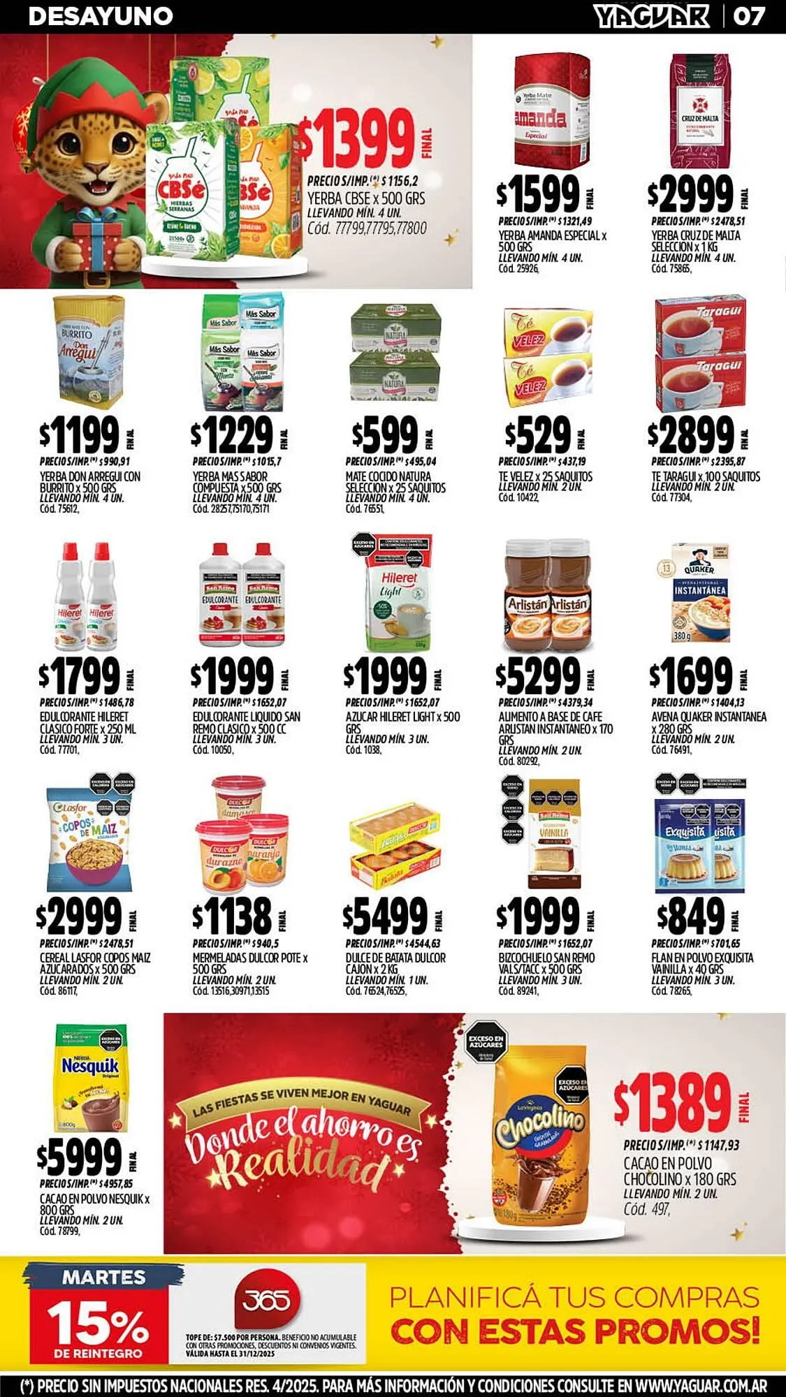 Ofertas de Catálogo Supermercados Yaguar 22 de diciembre al 28 de diciembre 2025 - Página 8 del catálogo