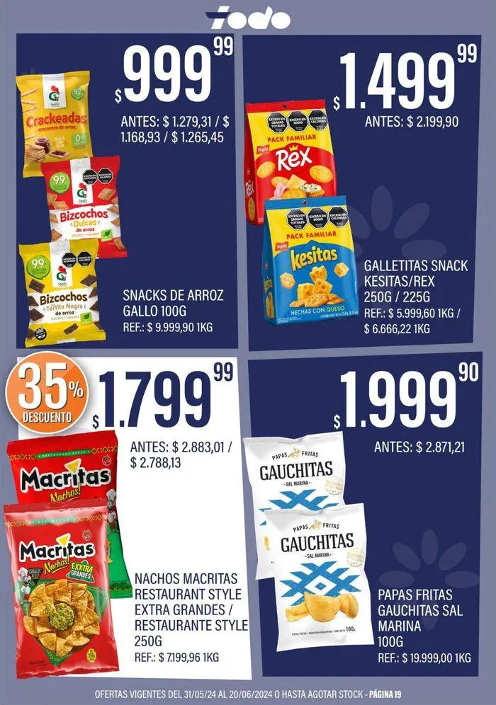 Ofertas de Catálogo Supermercados Todo 31 de mayo al 20 de junio 2024 - Página 19 del catálogo