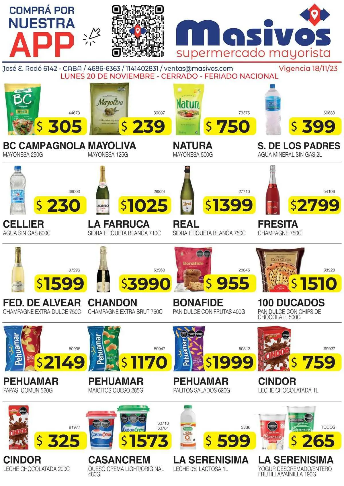 Ofertas de Catálogo Masivos 20 de noviembre al 21 de noviembre 2023 - Página 1 del catálogo