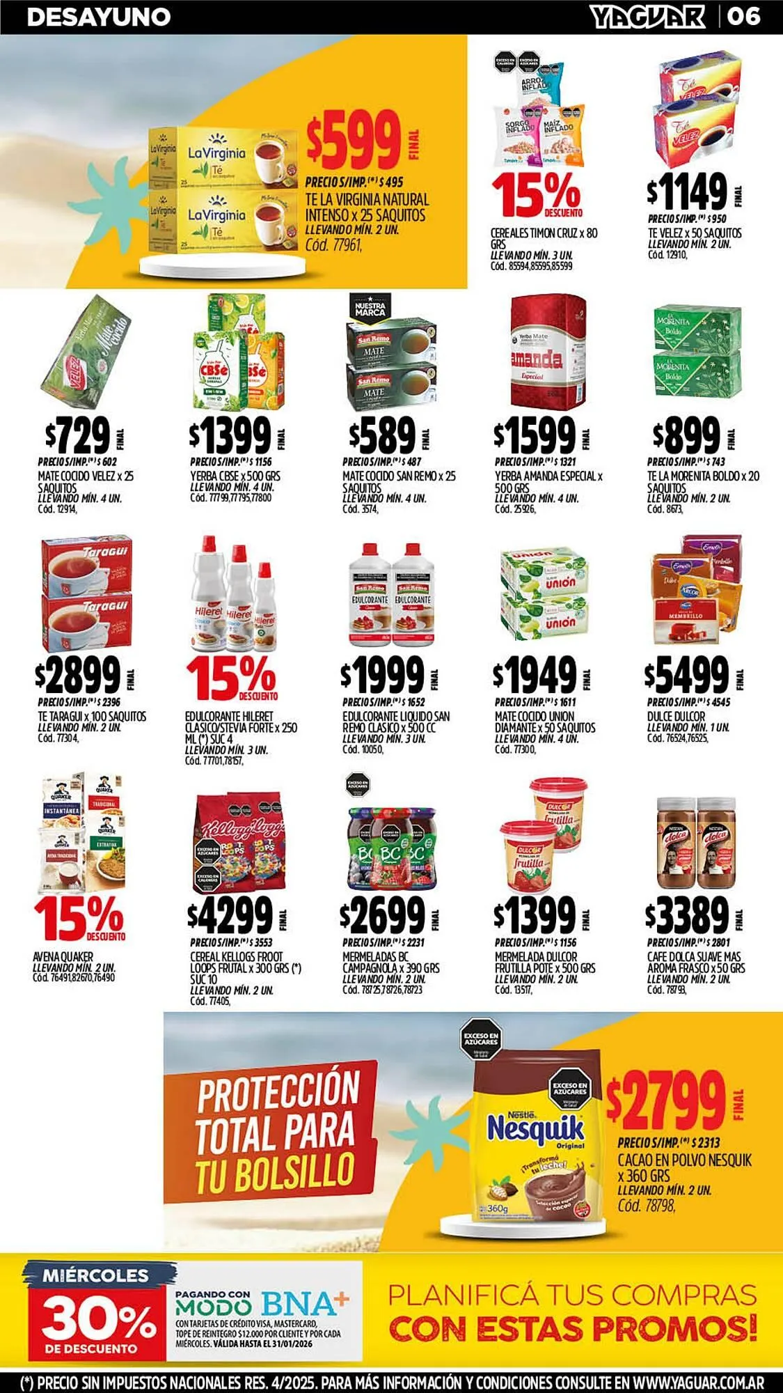Ofertas de Catálogo Supermercados Yaguar 5 de enero al 11 de enero 2026 - Página 6 del catálogo