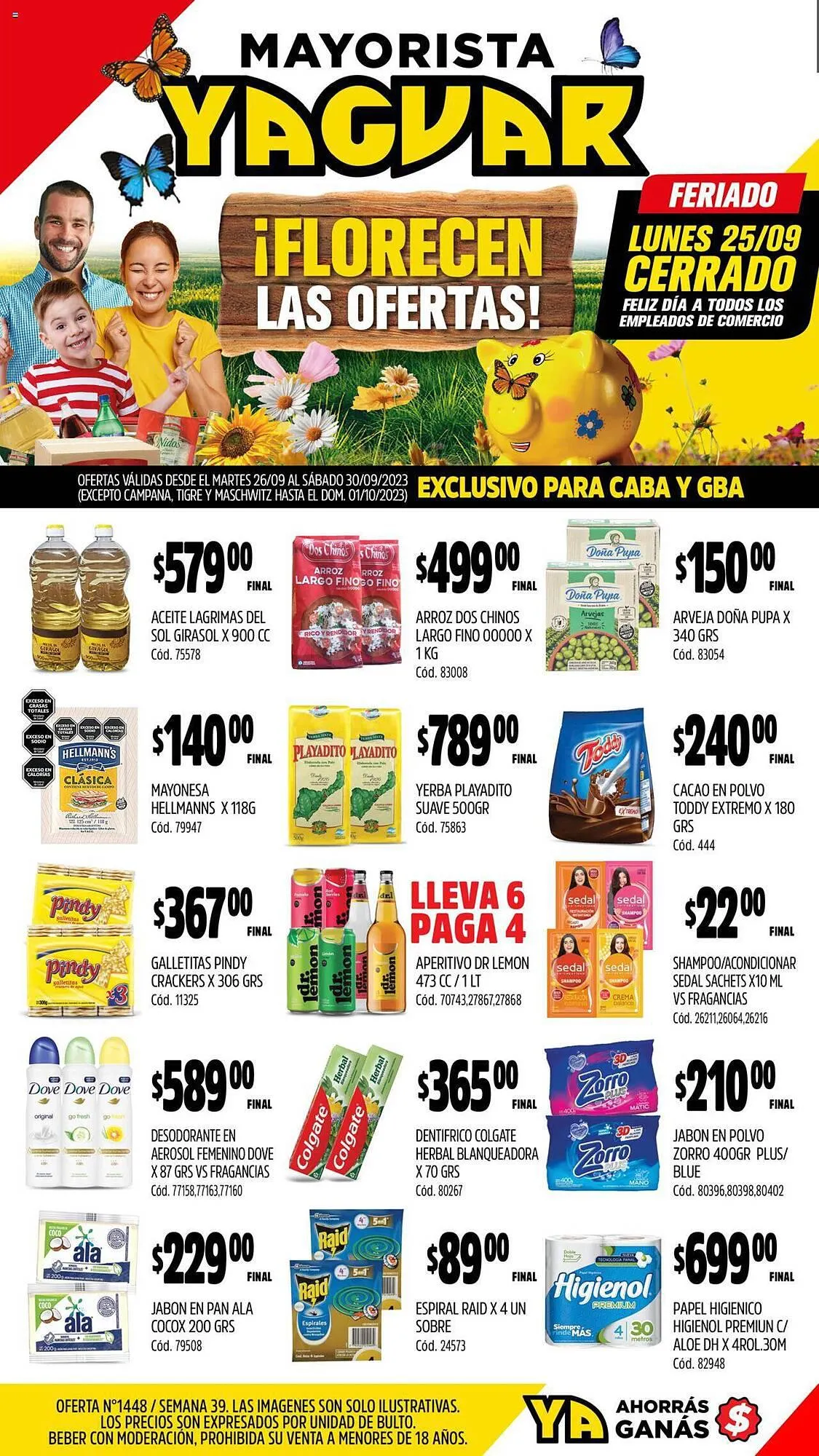 Ofertas de Catálogo Supermercados Yaguar 25 de septiembre al 1 de octubre 2023 - Página 1 del catálogo