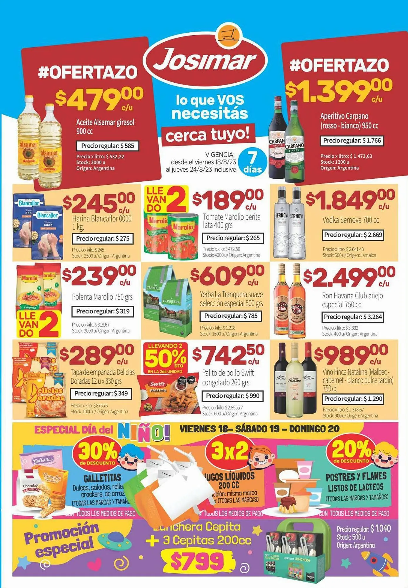 Ofertas de Catálogo Josimar 18 de agosto al 24 de agosto 2023 - Página 1 del catálogo