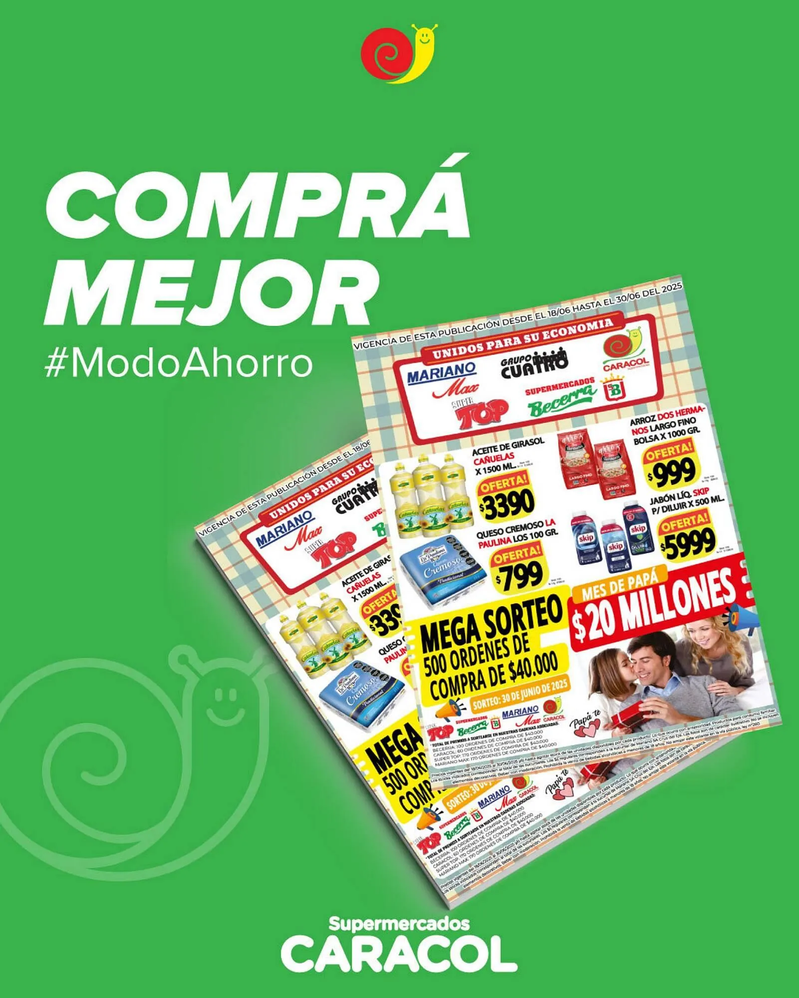 Ofertas de Catálogo Supermercados Caracol 18 de junio al 30 de junio 2025 - Página 1 del catálogo