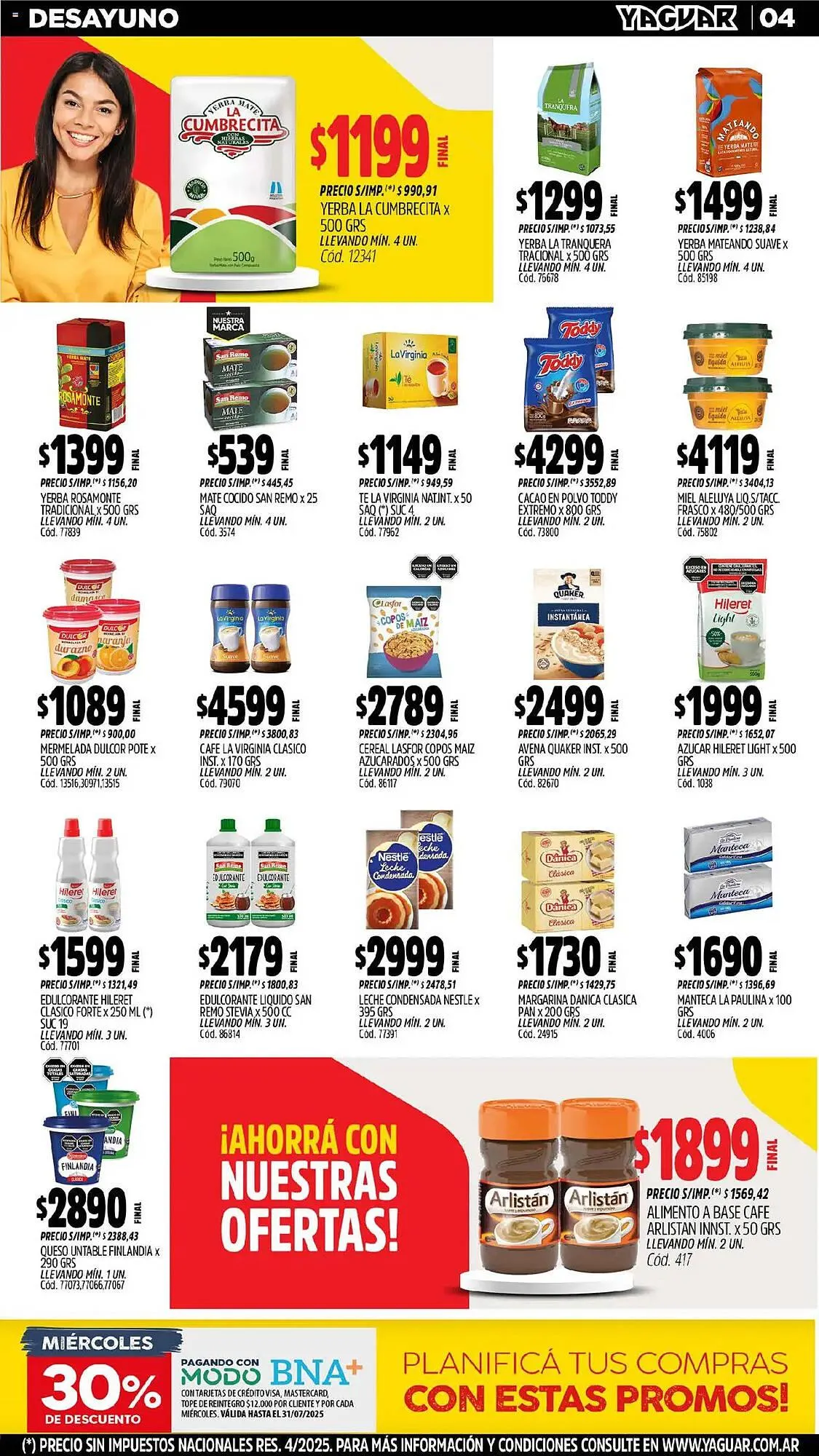 Ofertas de Catálogo Supermercados Yaguar 14 de julio al 20 de julio 2025 - Página 4 del catálogo