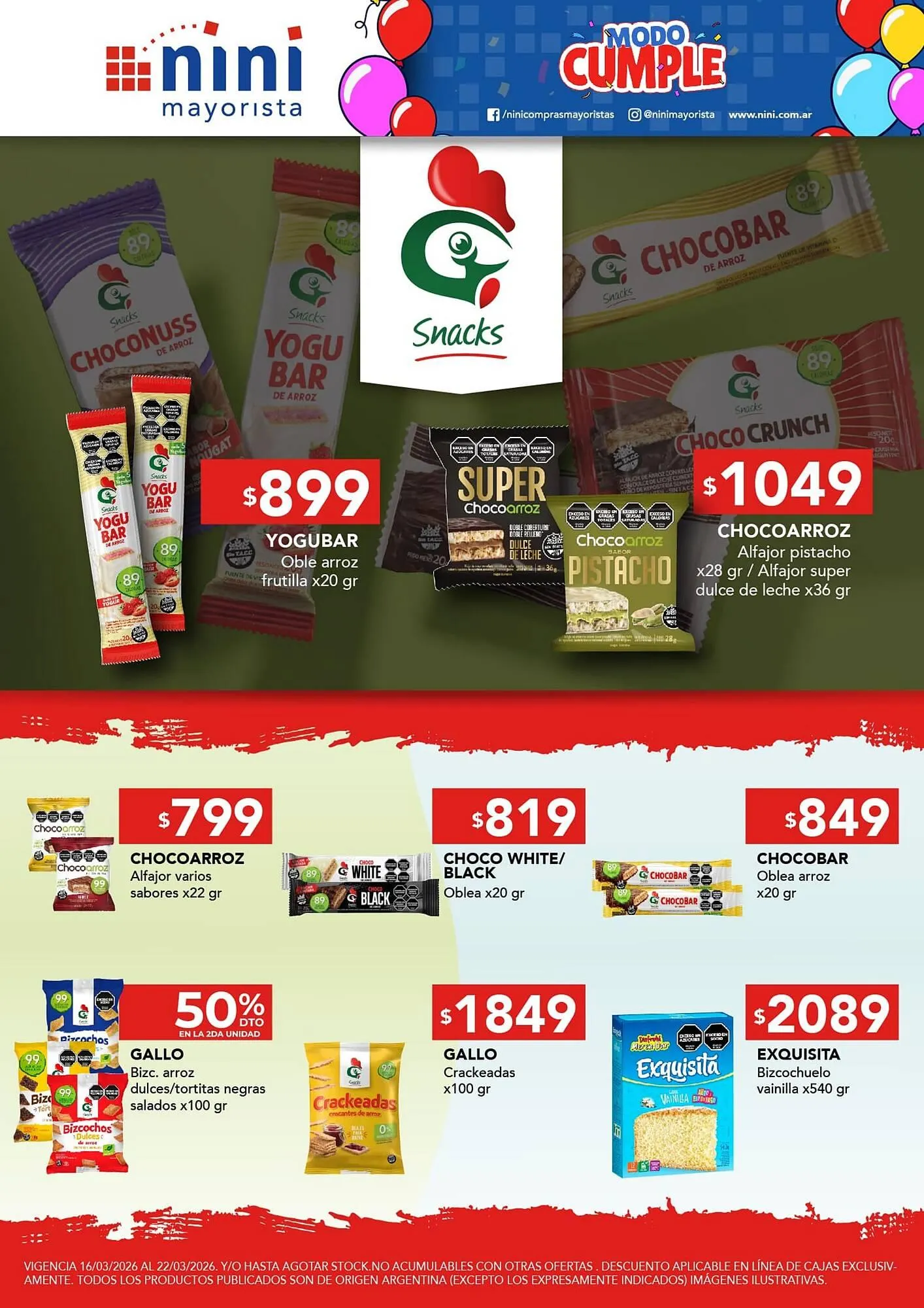 Ofertas de Catálogo Nini Mayorista 16 de marzo al 22 de marzo 2026 - Página 1 del catálogo