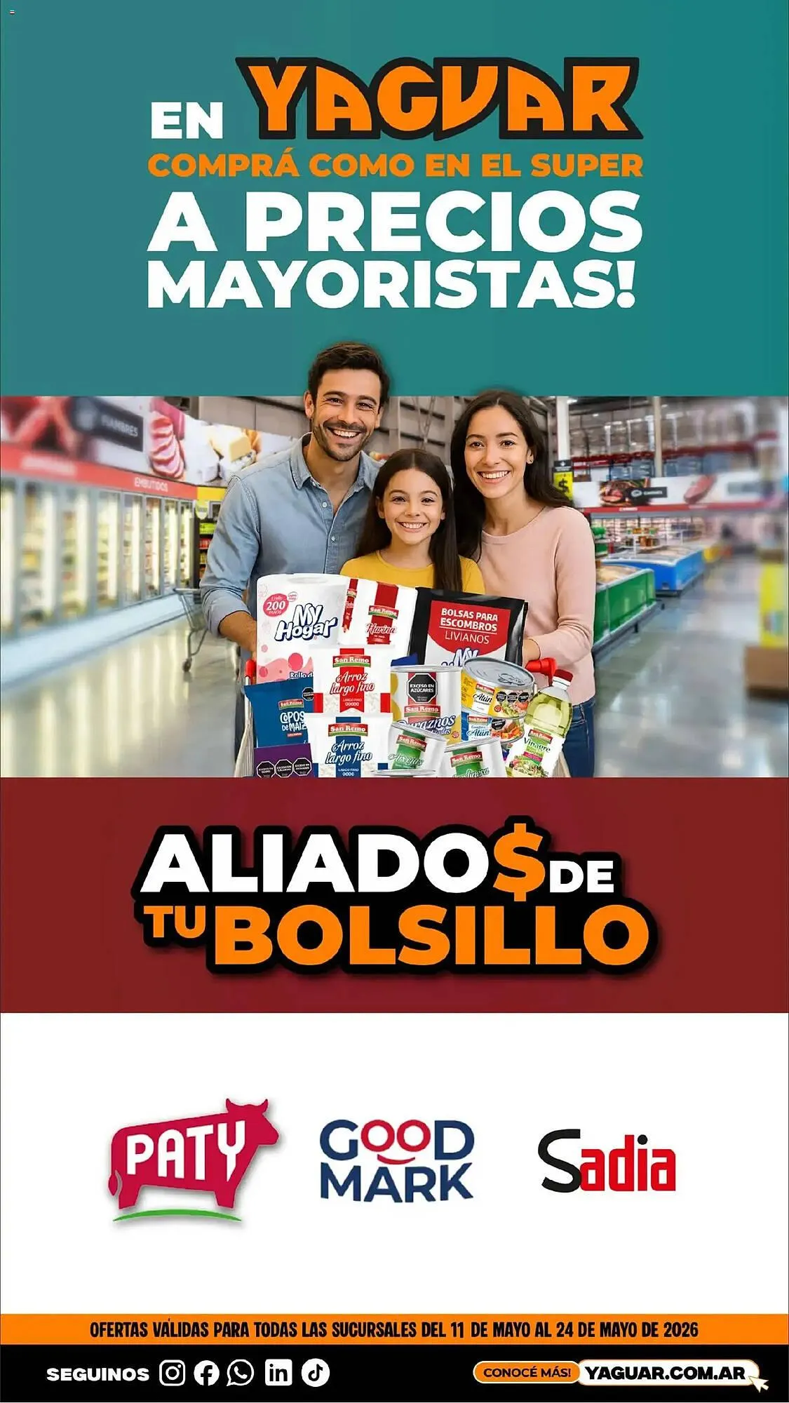 Ofertas de Catálogo Supermercados Yaguar 11 de mayo al 24 de mayo 2026 - Página 1 del catálogo