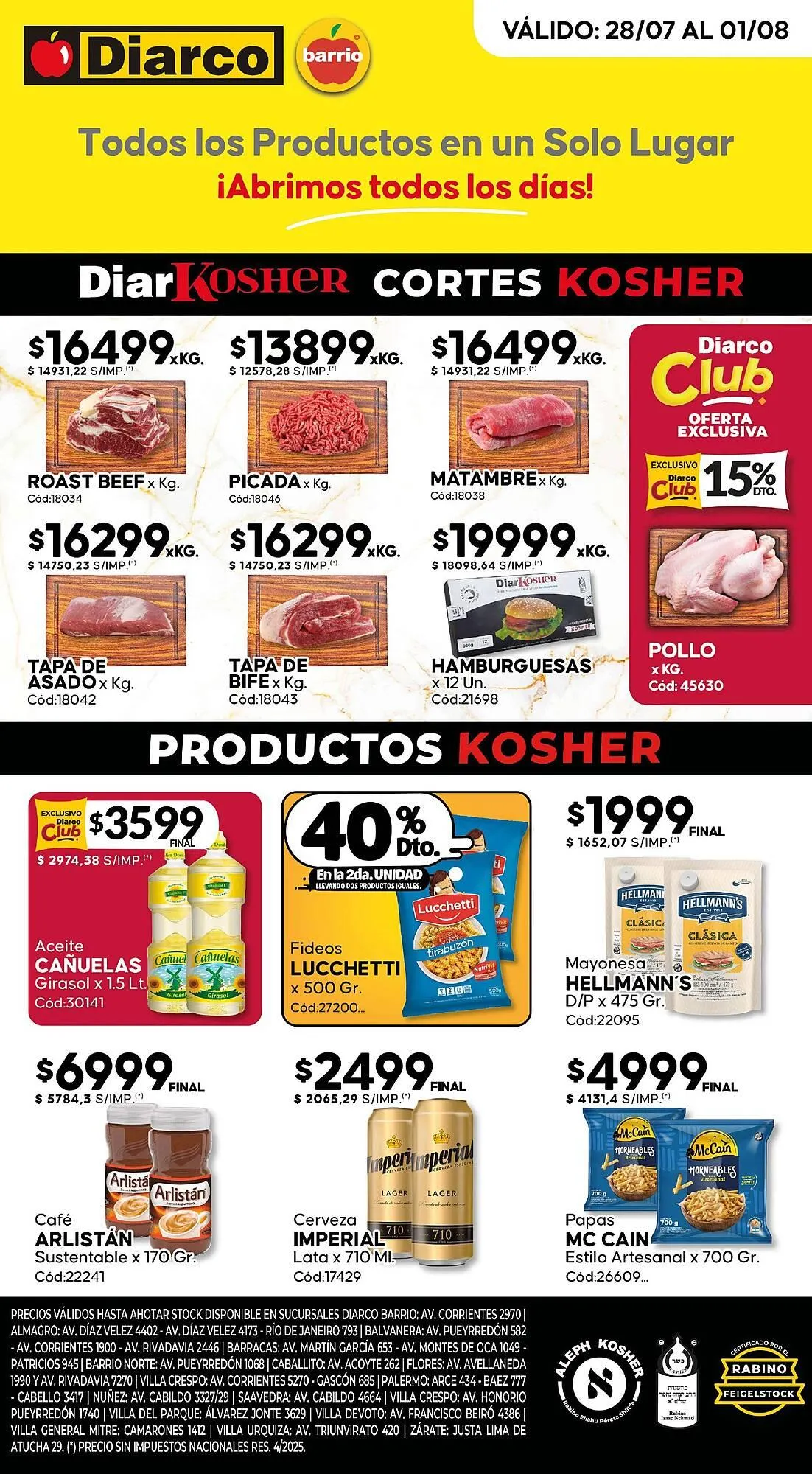 Ofertas de Catálogo Diarco 28 de julio al 1 de agosto 2025 - Página 1 del catálogo