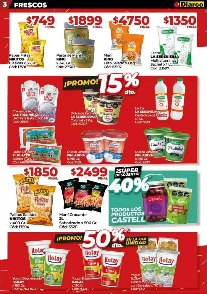 Ofertas de Diarco Ofertas Pueblo Interior 30 de septiembre al 4 de octubre 2024 - Página 3 del catálogo