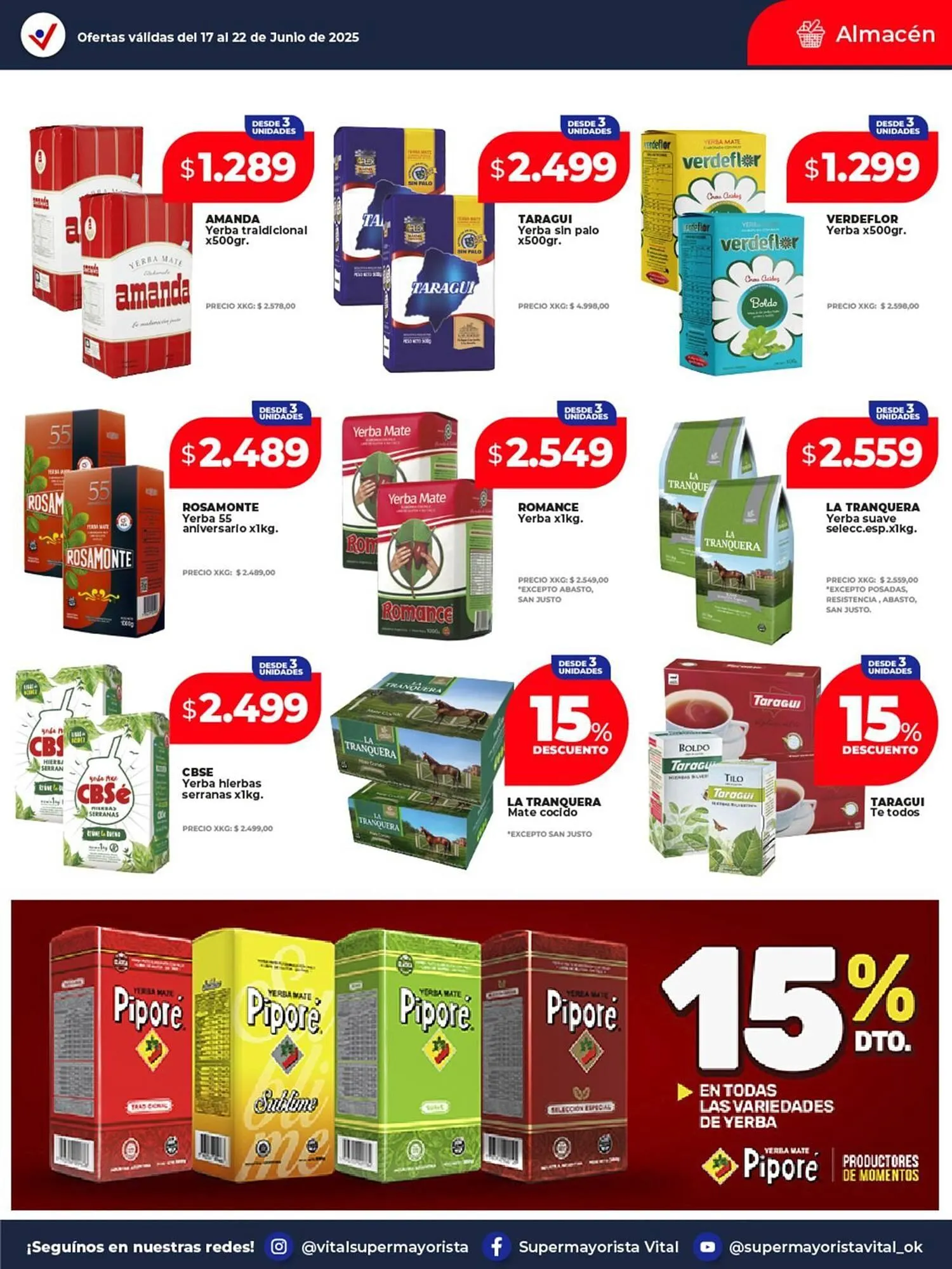 Ofertas de Catálogo Supermayorista Vital 17 de junio al 22 de junio 2025 - Página 16 del catálogo