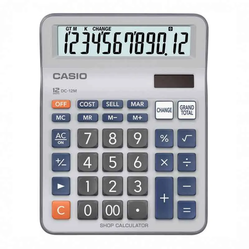 CALCULADORA CASIO D-MESA 12 DÍG DC12M