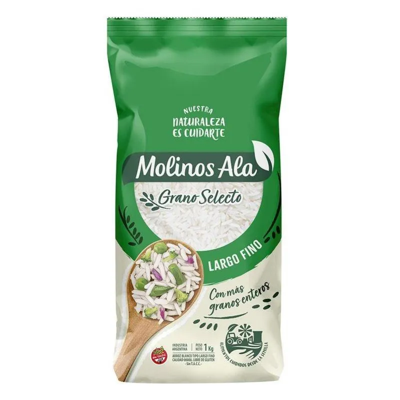 Arroz Largo Fino Molinos Ala 1 Kg.