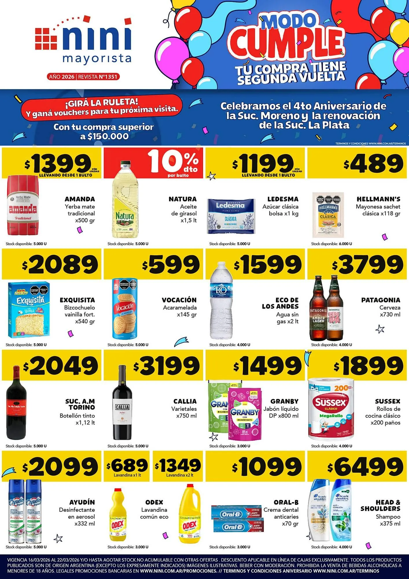 Ofertas de Catálogo Nini Mayorista 16 de marzo al 22 de marzo 2026 - Página 1 del catálogo