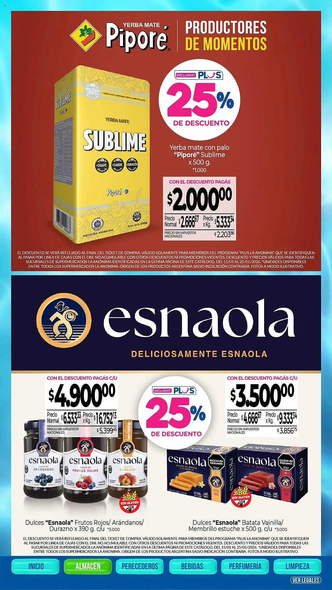 Ofertas de Catálogo La Anonima 15 de enero al 26 de enero 2026 - Página 6 del catálogo